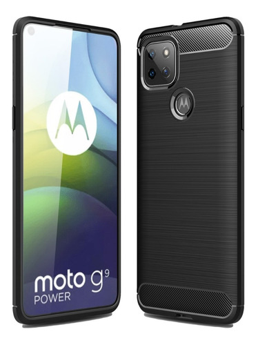  Estuche  Fibra De Carbono Para Motorola Moto G9 Power