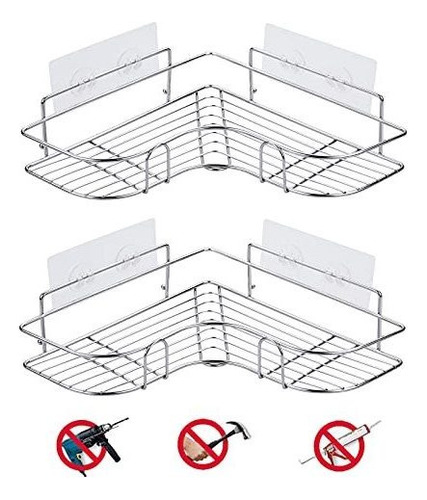Laigoo  Juego De 2 Estantes De Esquina Adhesivos Para D...