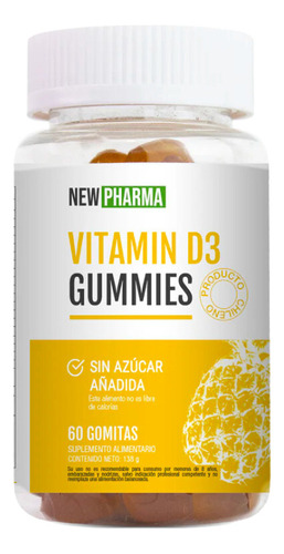  Vitamina D3, Gummies / 60 Gomitas / Newpharma