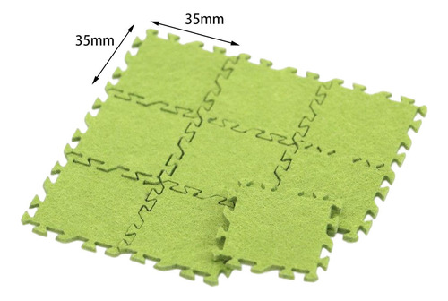 9 Piezas 1/12 Alfombrilla De Suelo En Miniatura Verde