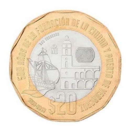 Moneda De 20 Pesos Conmemorativa De Veracruz