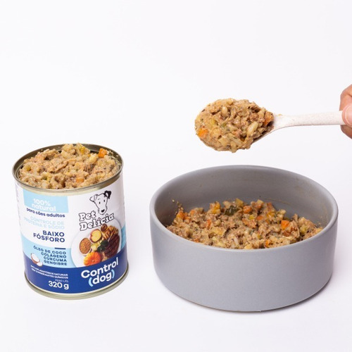 Imagem 4 de 8 de Ração Úmida Pet Delícia Control Baixo Fósforo Cães 320g