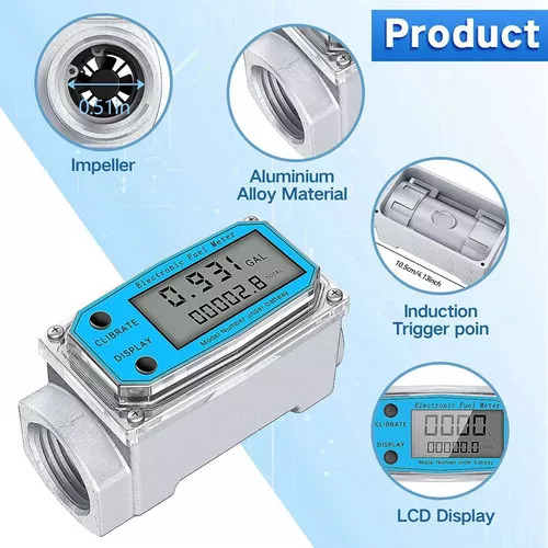 Tambo Digital Turbine Flow Medidor