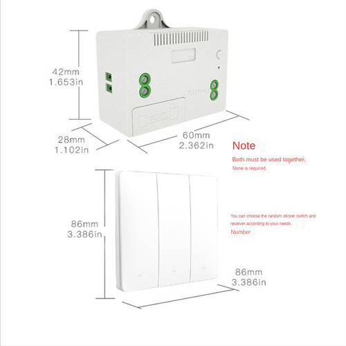 Interruptor Inalámbrico Self-pow Para Lámpara De Pared, Auto