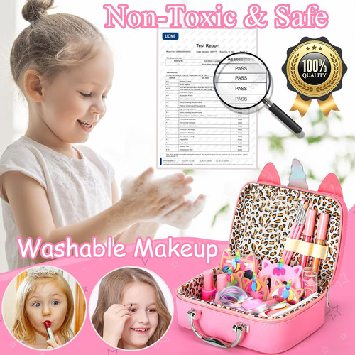 Kit De Maquillaje Lavable Para Niñas, Juego De Princesa