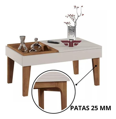 Mesa Central Living Elegante Nordica LG Amoblamientos