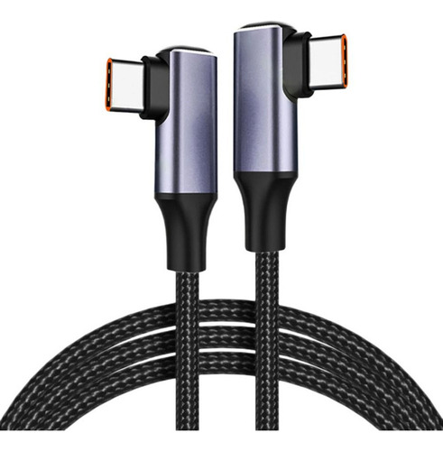 Cable De Carga Rápida Pd 100w Usb C A Usb Tipo C 90 Grados