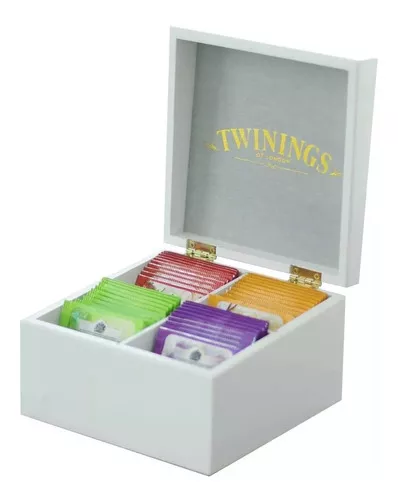 Caja té, Caja para guardar bolsas de té e infusiones, Caja bambú,  Organizador té