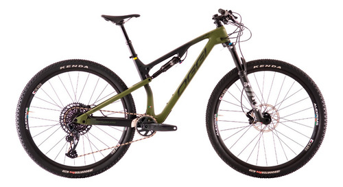 Bicicleta Oggi Full Cattura Pro Carbono - Sram Gx Cor Verde Tamanho Do Quadro 15.5