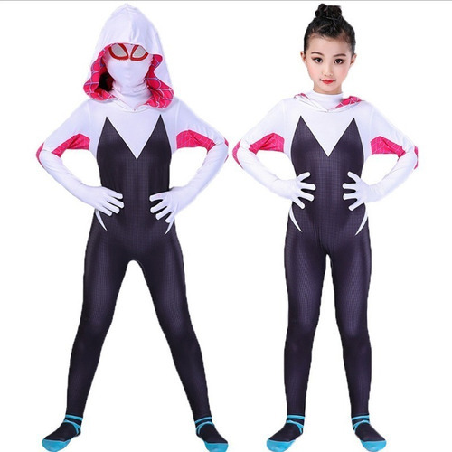 Traje De Spider-gwen Para Meninas Stacy Halloween Spider-