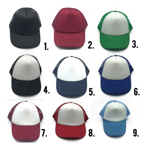 Gorras Trucker X 15 Básicas Lisa Sublimar Bordar Mayor Fight