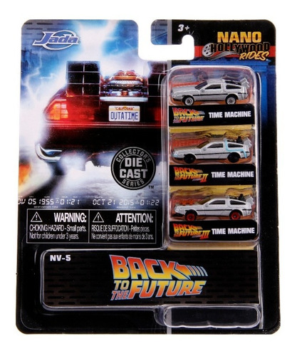 Set Nano Mini Autos Diecast Volver Al Futuro 31583 Jada