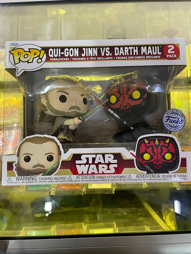 Funko Pop Star Wars Qui Gon Jinn Vs Darth Maul Figura Dobble