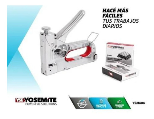 Imagen 8 de 9 de Engrapadora Clavadora Manual 3 En 1 + Insumos - Yosemite