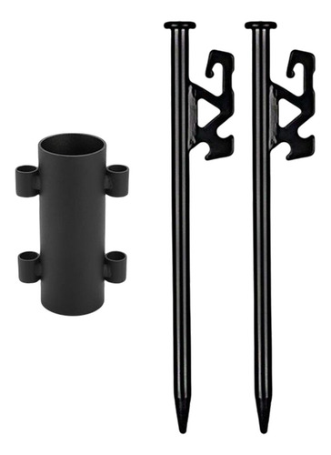 2 Uds. Toldo De Estacas Para Tienda De 30 Cm Con Soporte