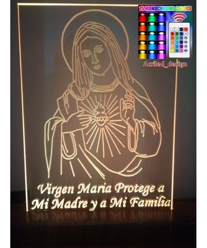 Lampara Led Virgen Maria