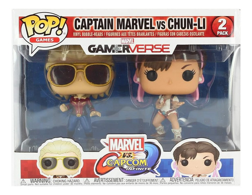 ¡funko Pop! Juegos Marvel Vs Capcom Capitán Marvel Vs Chu...