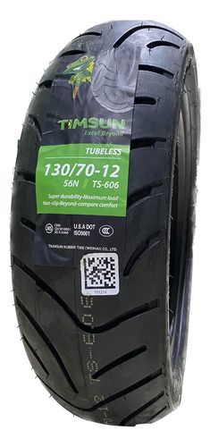 Llanta Timsun 130-70-12 Tl Sellomatic Sport Touring Ts606