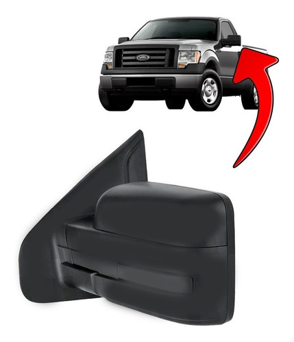 Espejo Izquierdo Negro Elect Para Ford F150 3.7 4.2 2009-14