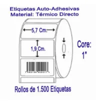 Comprar Etiquetas Térmico Directo 5.7 X 1.9 Cm Para Impresora Zebra