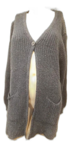 Sweaters Saco Dama, Cardado Con Bolsillos Y Boton