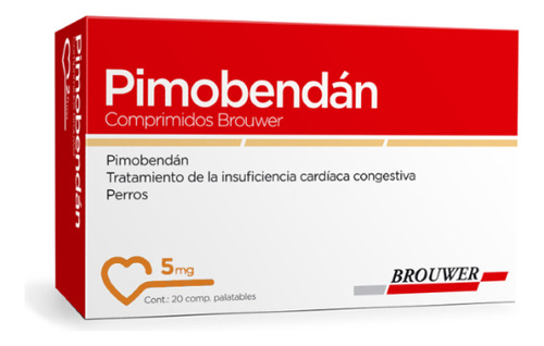 Pimobendán Brouwer 5 Mg 20 Comprimido Palatables Para Perros