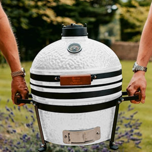 Imagen 4 de 9 de Horno Parrila Asador Kamado Mini 16 Ahumador Ceramica Color