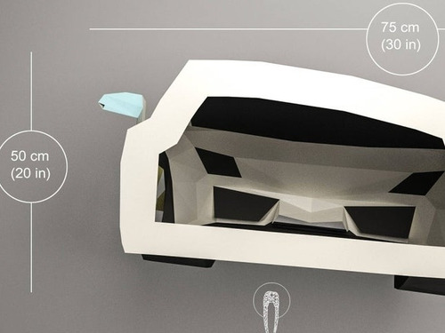 Carro Lamborghini Pared Papercraft Pdf (Reacondicionado)