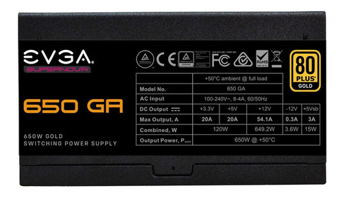 Evga Supernova 650 Ga 80 Plus Gold 650w Full Modular