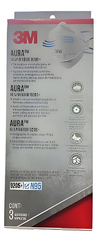 3m Aura - Respirador De Partículas 9205 N95, Ligero, Diseño
