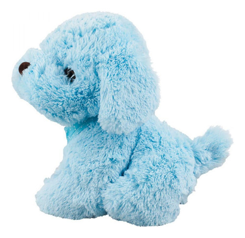 Cachorro Pleúcia Azul Sentado Bandana Pescoço 22cm