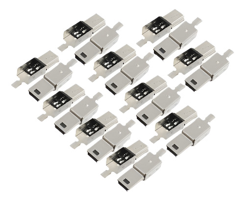 20 X Usb Mini 5 Pines Tipo Macho Conector Reemplazo Puerto S