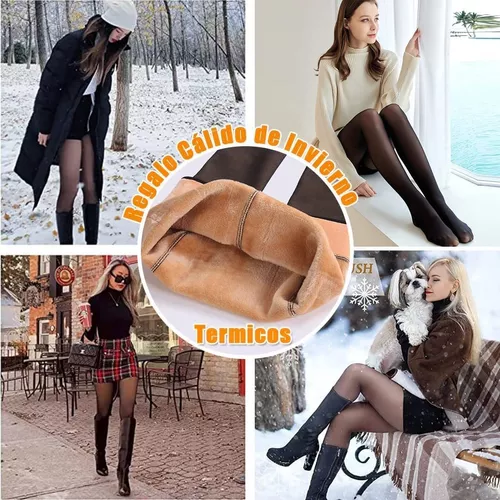 Leggings gruesos para mujer Invierno anti frío Medias cálidas
