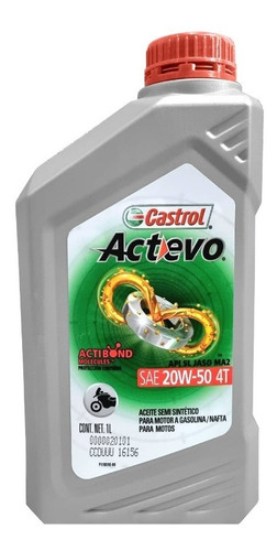 Aceite Castrol Actevo 4t Sae 20w50 Semisintetico Gaona Motos
