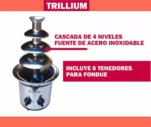 Fuente De Chocolate Cascada 4 Niveles Fondue Trillium Profes