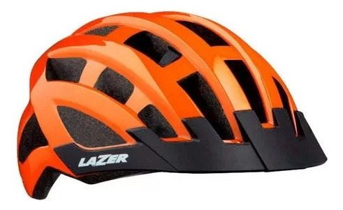 Capacete Bike Lazer Compact Laranja Mtb Ciclismo