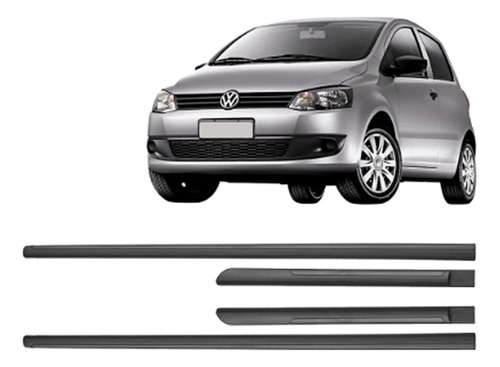 Friso Lateral Preto Volkswagen Fox 2012 Nk112248