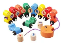 Comprar Gusanito En Madera Didáctico Montessori Estimulación Tempran