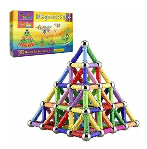 Veatree 160 Pcs Magnetic Building Sticks Blocks Toys, Magne