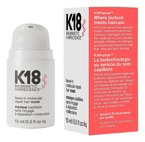 K18 Máscara  Molecular Repair Hair Mask Reparación 15ml