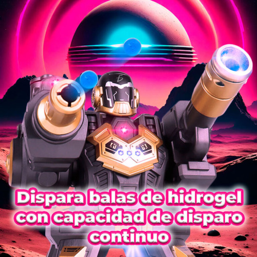 Juguete Robot Dirigible Rc Control Con Pistolas De Hidrogel