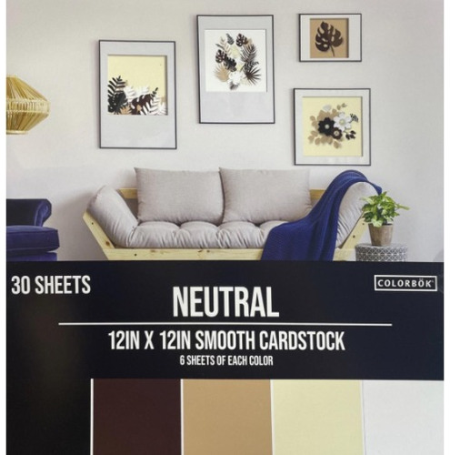 Block Colores Neutral Colorbok 12 X12  (30 Hojas)