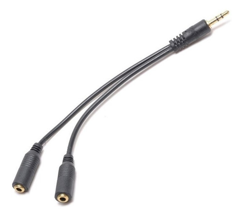 Cable Adaptador Plug 3,5mp/2 Auriculares 35cm De Largo