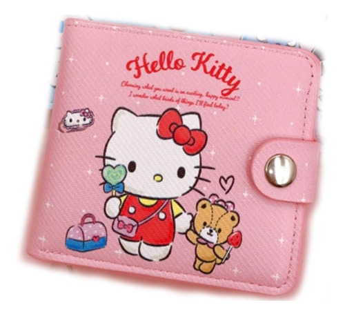 Billetera Hello Kitty Con Monedero Niñas Y Jóvenes Rosada