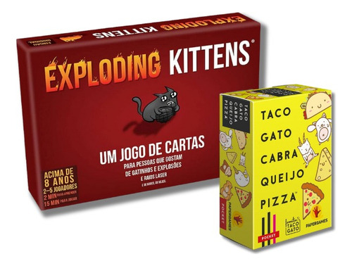 Exploding Kittens + Taco, Gato, Cabra, Queijo, Pizza