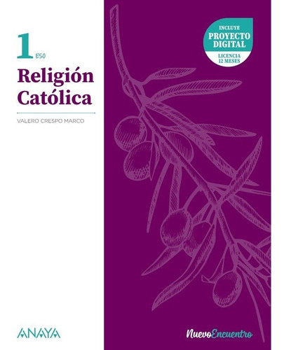 Religion Catolica 1., De Crespo Marco, Valero. Editorial Anaya Educacion, Tapa Blanda En Español