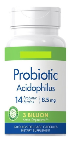 Probiótico Acidophilus 14 Cepas 3 Mil Millones 120 Capsulas