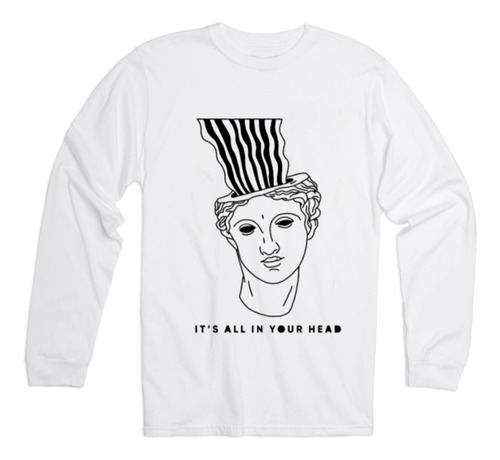 Polera Manga Larga - It's All In Your Head - Escultura