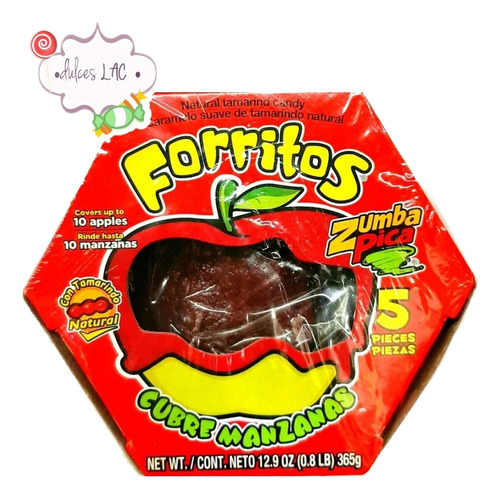 Forritos Zumba Pica Tamarindo Cubierta P/manzana 5pzs -2pack
