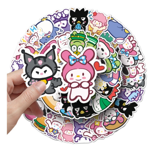 100 Piezas Bolsillo Con Pegatinas Dibujos Animados De Sanrio